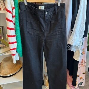 Sezane The 70's Trousers Black - Size 8